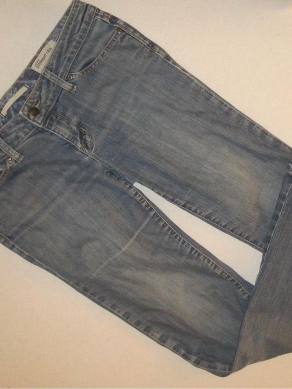GAP Women's Light Blue Straight-Leg Jeans low rise y2k